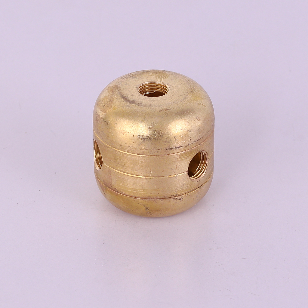 5 X 1/8ips. Side Holes - 1/4ips Bottom - Jumbo Cluster Body - Unfinished Brass